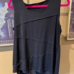Susan Lawrence Navy Layered Tank Top